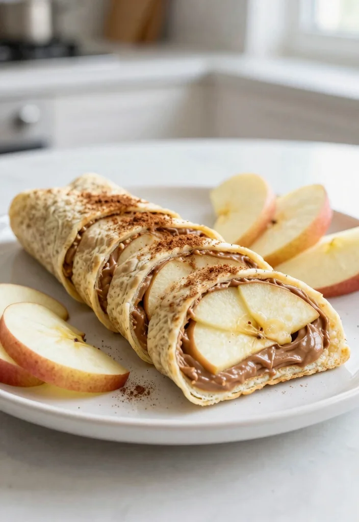 12 Healthy Tortilla Recipes for Easy Balanced Meals - 10. Apple and Nut Butter Tortilla Roll-Ups 1