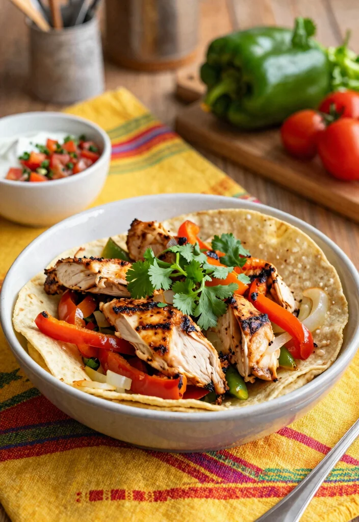 12 Healthy Tortilla Recipes for Easy Balanced Meals - 2. Chicken Fajita Tortilla Bowl 1