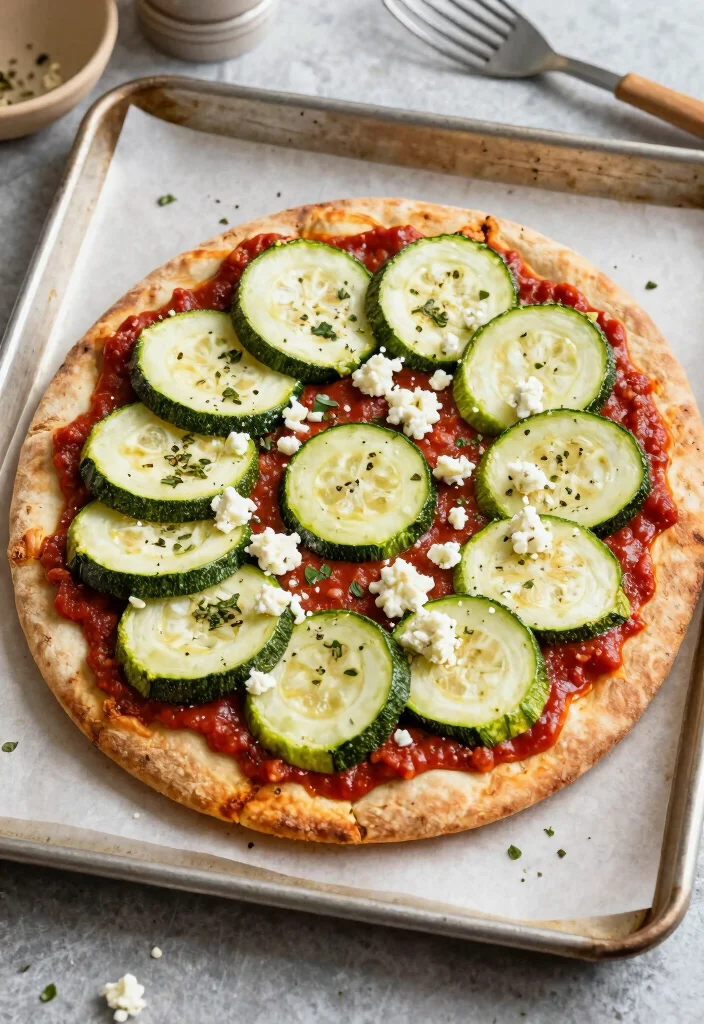 12 Healthy Tortilla Recipes for Easy Balanced Meals - 9. Zucchini and Feta Tortilla Pizza 1