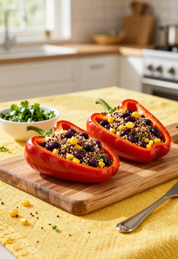12 High Fiber Dinner Recipes for Satisfying Healthy Meals - 1. Quinoa and Black Bean Stuffed Peppers 1