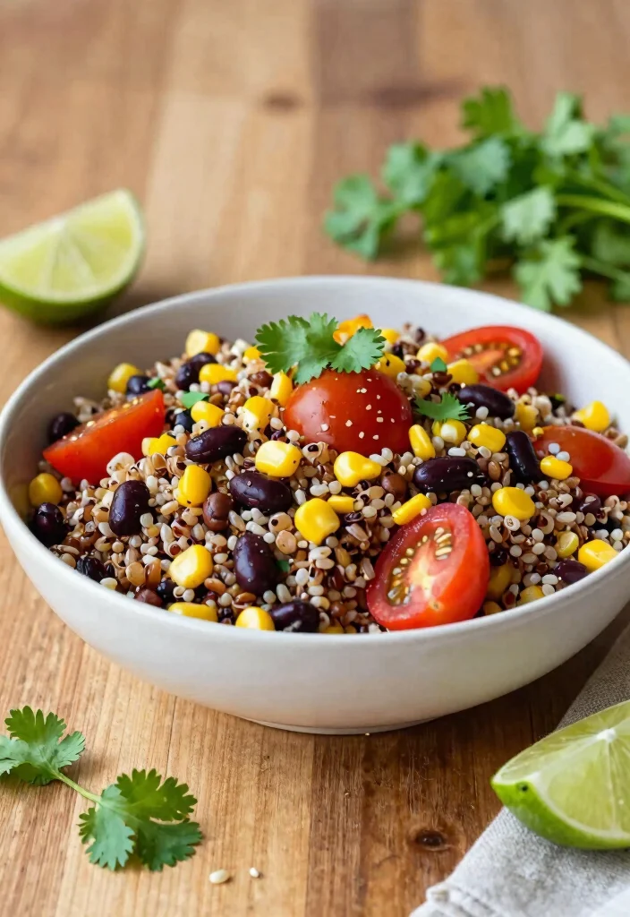 12 High Fiber Dinner Recipes for Satisfying Healthy Meals - 11. Mexican Quinoa Salad 1