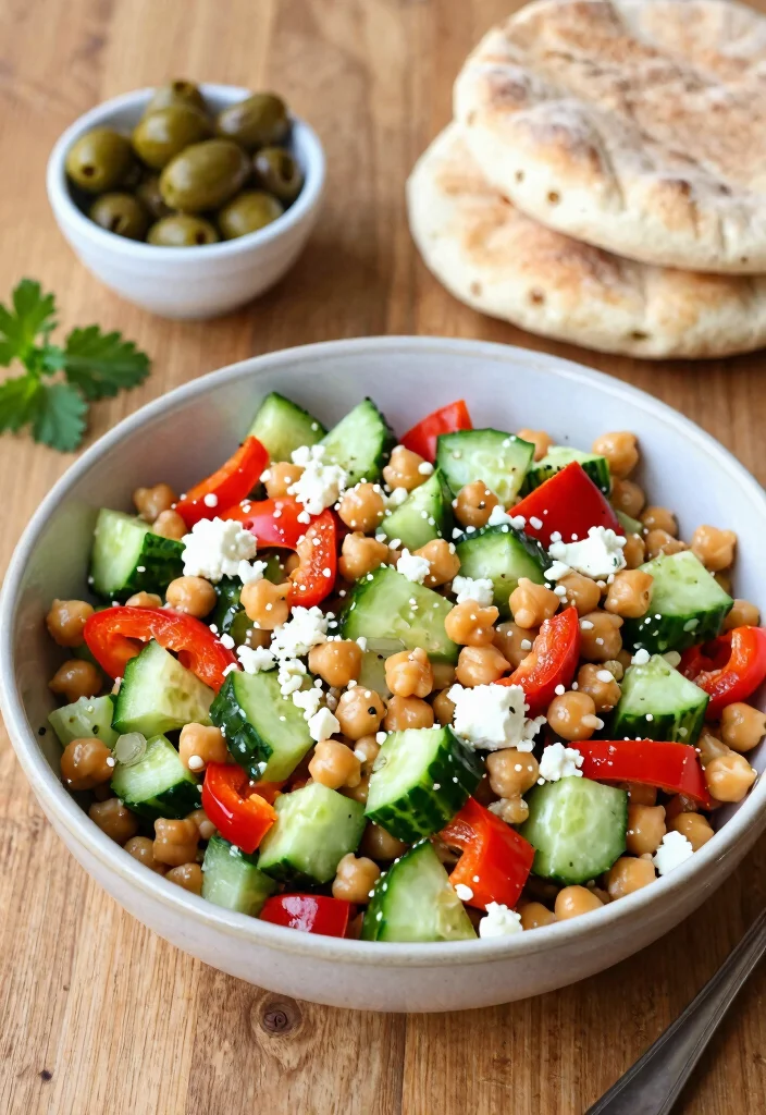 12 High Fiber Dinner Recipes for Satisfying Healthy Meals - 8. Mediterranean Chickpea Salad 1
