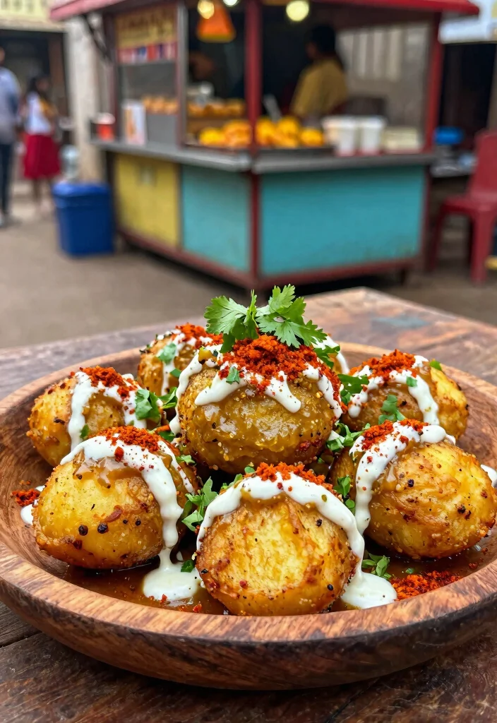 12 Indian Vegan Recipes with Bold Spiced Flavor - 1. Aloo Tikki Chaat - Spiced Potato Fritters 1