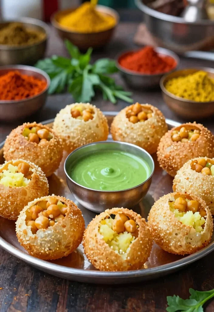 12 Indian Vegan Recipes with Bold Spiced Flavor - 2. Pani Puri - Crispy Hollow Balls 1