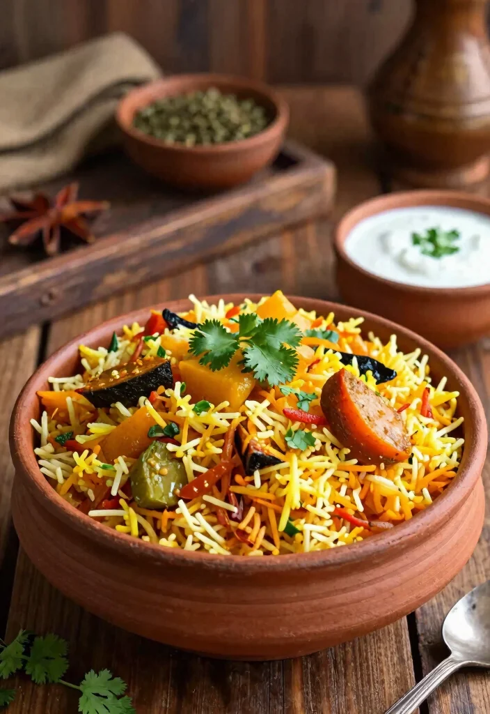 12 Indian Vegan Recipes with Bold Spiced Flavor - 3. Vegetable Biryani - Fragrant Spiced Rice 1