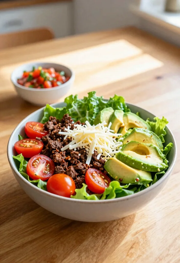 12 Keto Dinner Recipes for Easy Weeknight Meals - 3. Keto Taco Salad 1
