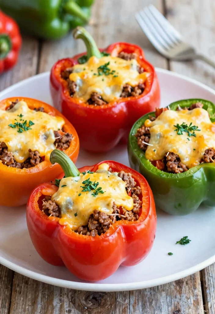 12 Keto Dinner Recipes for Easy Weeknight Meals - 6. Stuffed Bell Peppers 1