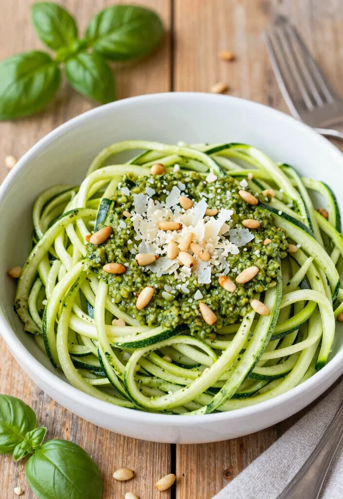 12 Mediterranean Dinner Recipes for Fresh Flavorful Nights - 5. Zucchini Noodles with Pesto 1