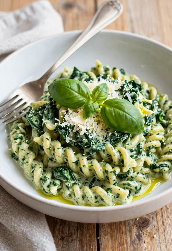 12 Veg Dinner Recipes for Simple Meatless Meals - 1. Creamy Spinach and Ricotta Pasta 1