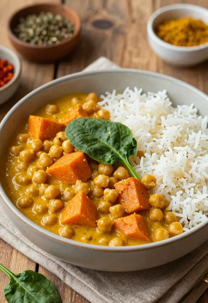 12 Veg Dinner Recipes for Simple Meatless Meals - 3. Chickpea and Sweet Potato Curry 1