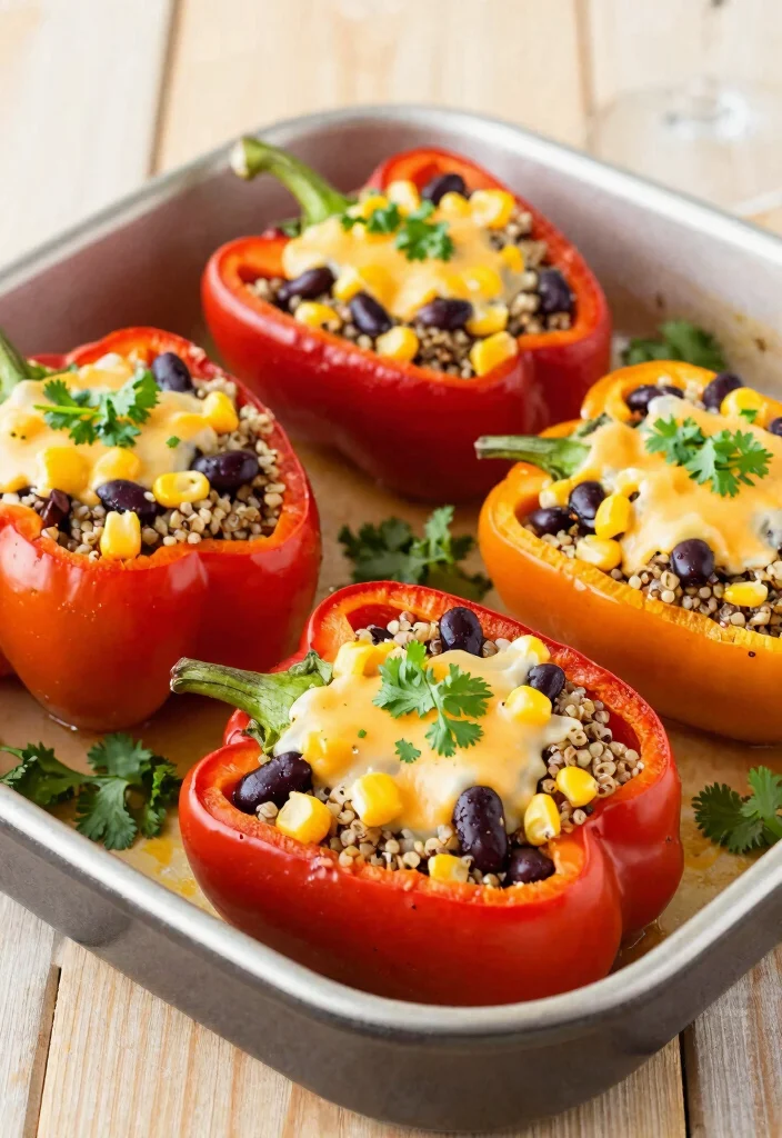 12 Veg Dinner Recipes for Simple Meatless Meals - 9. Stuffed Bell Peppers 1