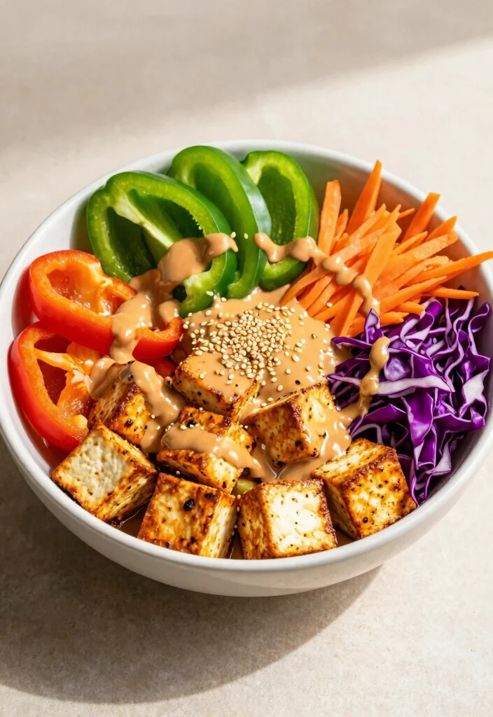 12 Vegan Buddha Bowl Recipes for Balanced Plant Based Eating - 4. Rainbow Tofu Bowl 1
