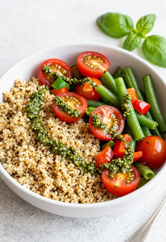 12 Vegan Buddha Bowl Recipes for Balanced Plant Based Eating - 8. Pesto Veggie Bowl 1