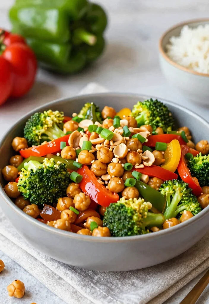 12 Vegan Chinese Recipes for Easy Takeout Style Meals - 2. Vegan Kung Pao Chickpeas 1