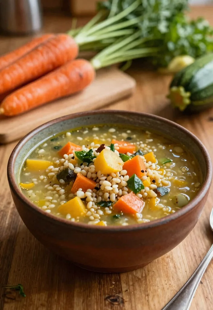 12 Vegan Soup Recipes for Cozy Nourishing Meals - 4. Hearty Vegetable and Barley Soup 1