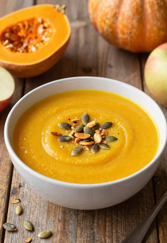 12 Vegan Soup Recipes for Cozy Nourishing Meals - 8. Butternut Squash and Apple Soup 1