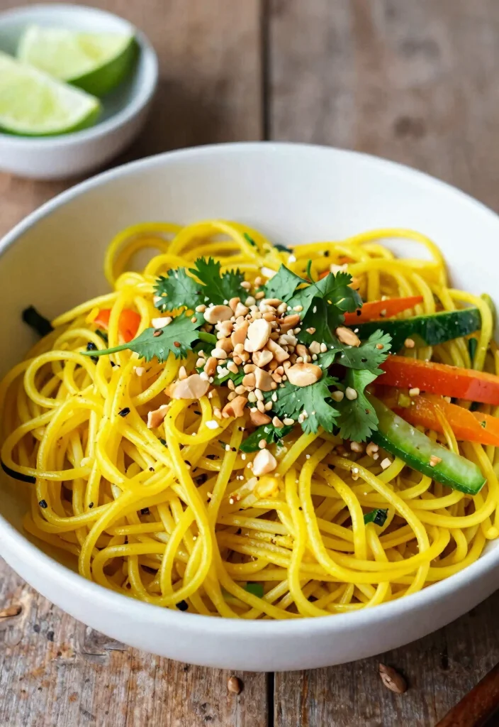 12 Vegan Vietnamese Recipes with Fresh Bright Flavor - 9. Vegan Mi Quang (Vietnamese Turmeric Noodles) 1