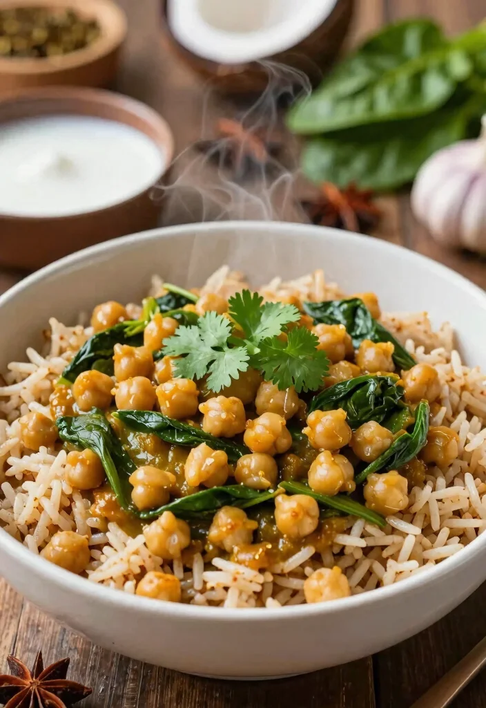 14 Healthy High Protein Recipes for Filling Everyday Meals - 2. Chickpea and Spinach Curry 1