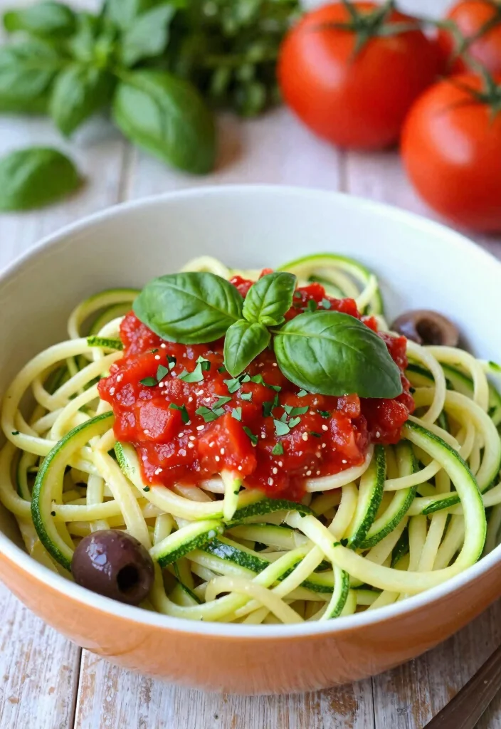 14 Vegan Vegetable Recipes for Colorful Plant Based Meals - 5. Zucchini Noodle Pasta 1