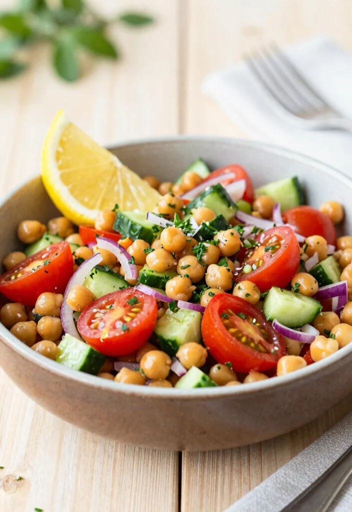 14 Vegan Vegetable Recipes for Colorful Plant Based Meals - 9. Mediterranean Chickpea Salad 1
