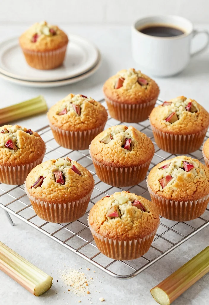 7 Keto Rhubarb Recipes for Tart Low Carb Treats - 3. Sugar-Free Rhubarb Muffins 1