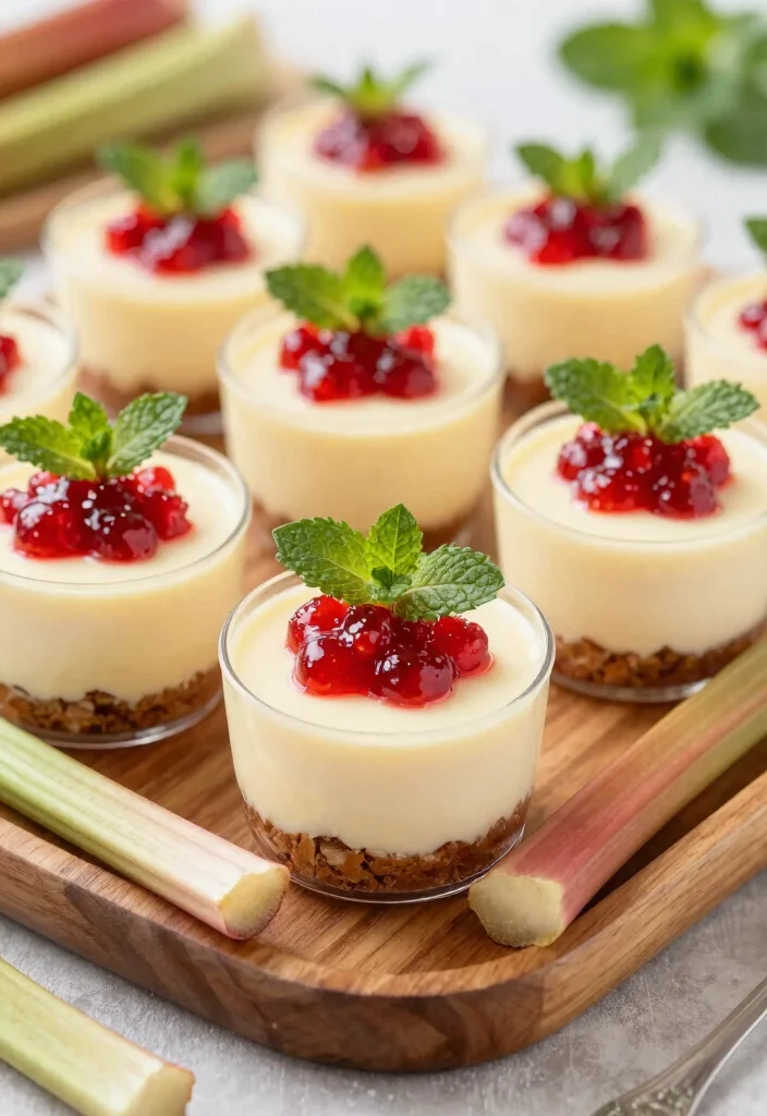 7 Keto Rhubarb Recipes for Tart Low Carb Treats - 4. No-Bake Rhubarb Cheesecake Cups 1